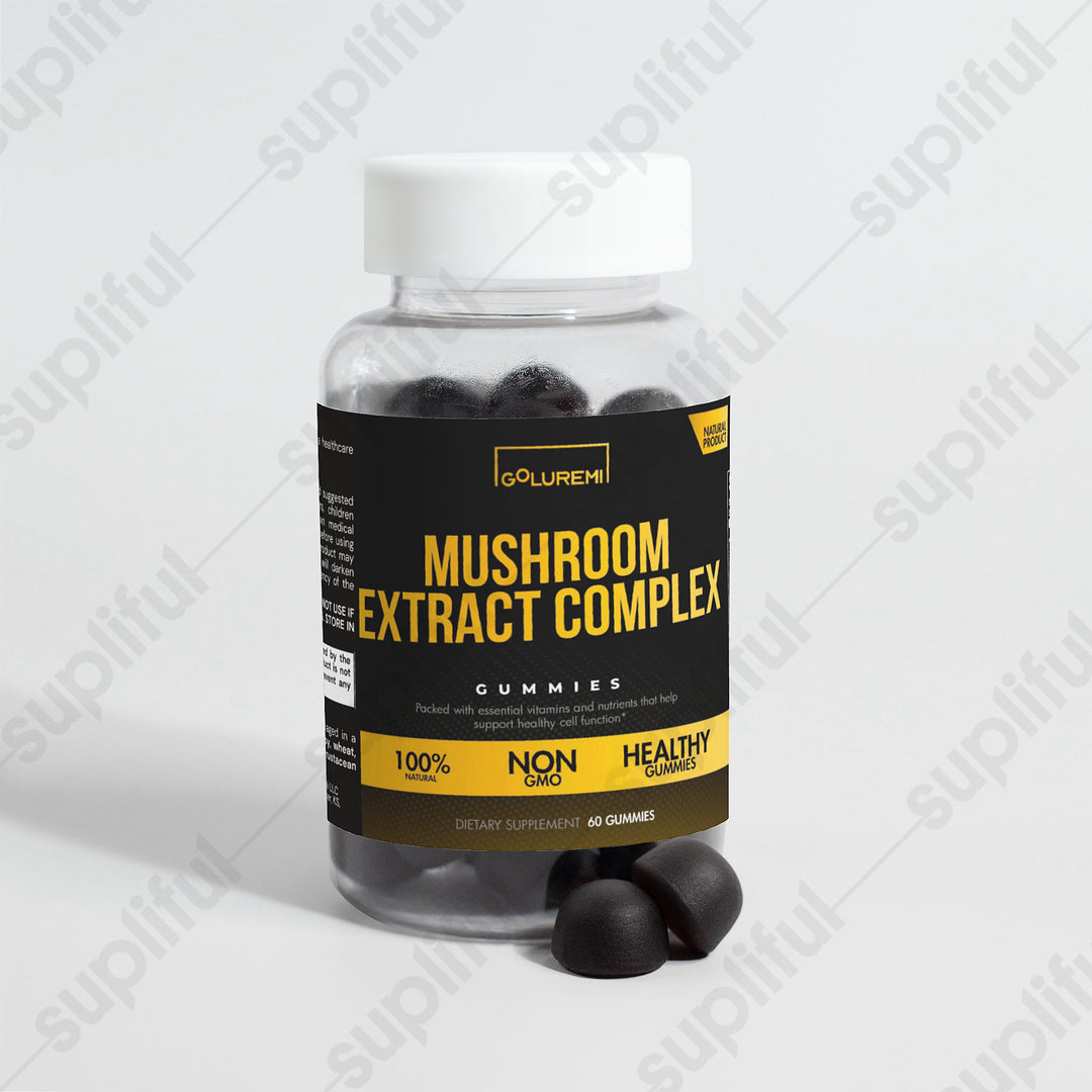 Mushroom Extract Complex Gummies (Raspberry Flavor)