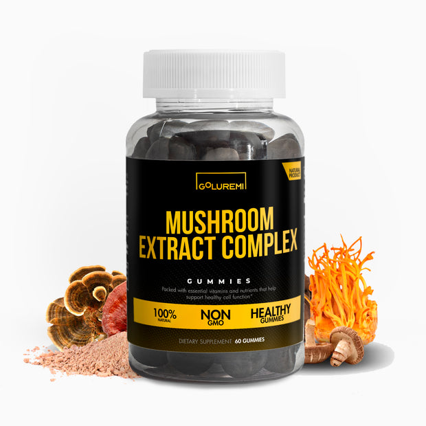 Mushroom Extract Complex Gummies (Raspberry Flavor)