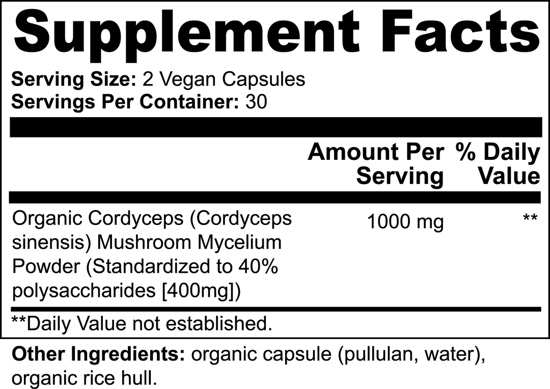 Health Organic Cordyceps Mushrooms Capsules